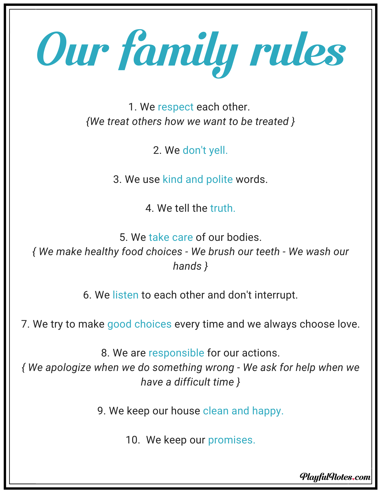 How to create family rules that kids will be happy to follow