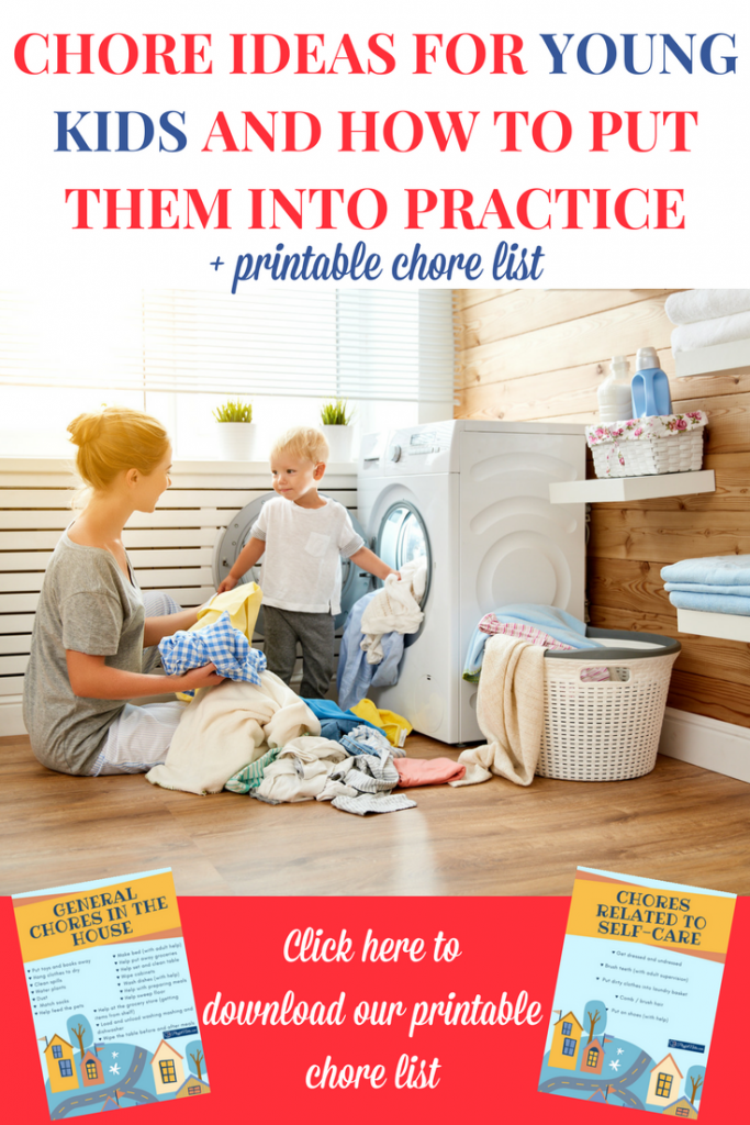Chore ideas for kids: If you want to involve your kids in chores, here is a list of chore ideas for young kids plus a printable chore list to help you put them into practice. | Chore ideas for toddlers and preschoolers | Chore list for kids