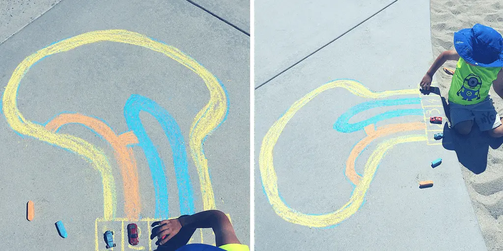 4 easy ways to learn and have fun with sidewalk chalk {OPM #5}