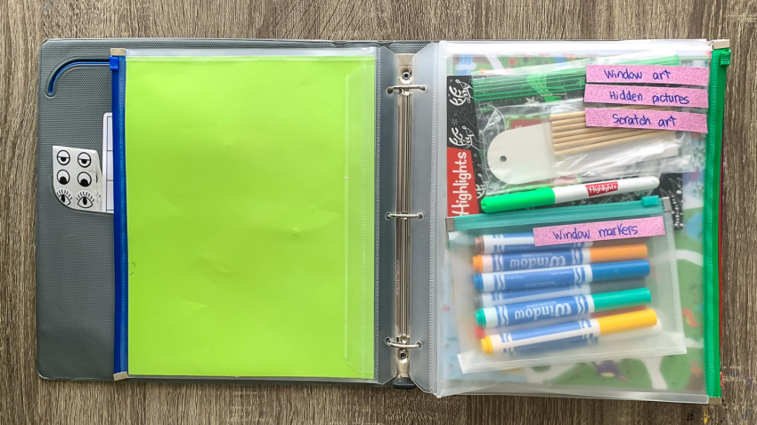 How to easily create a travel binder that will keep your kids busy for ...