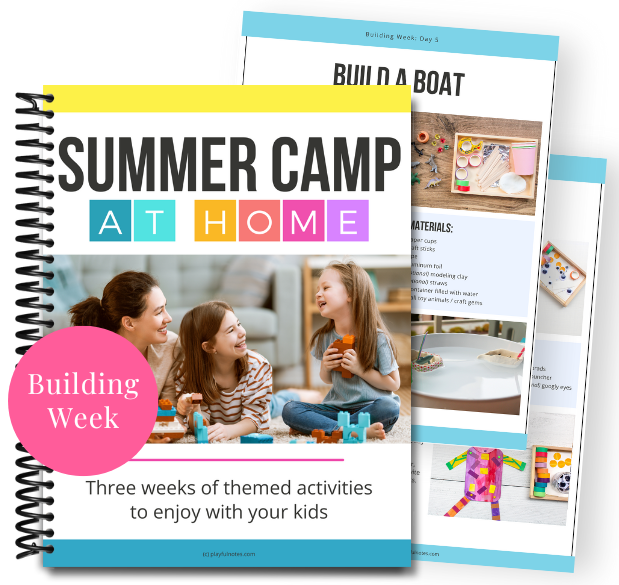 summer camp at home weekly activity plan