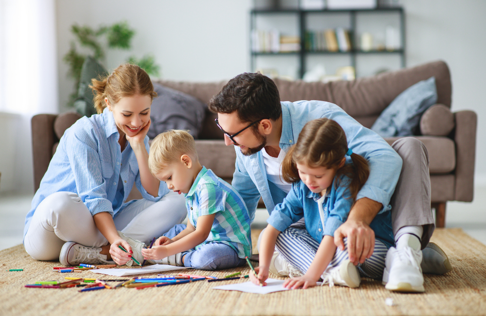 family sharing time for kids