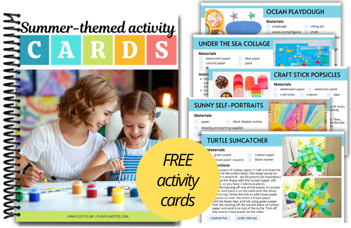 summer activity cards for kids