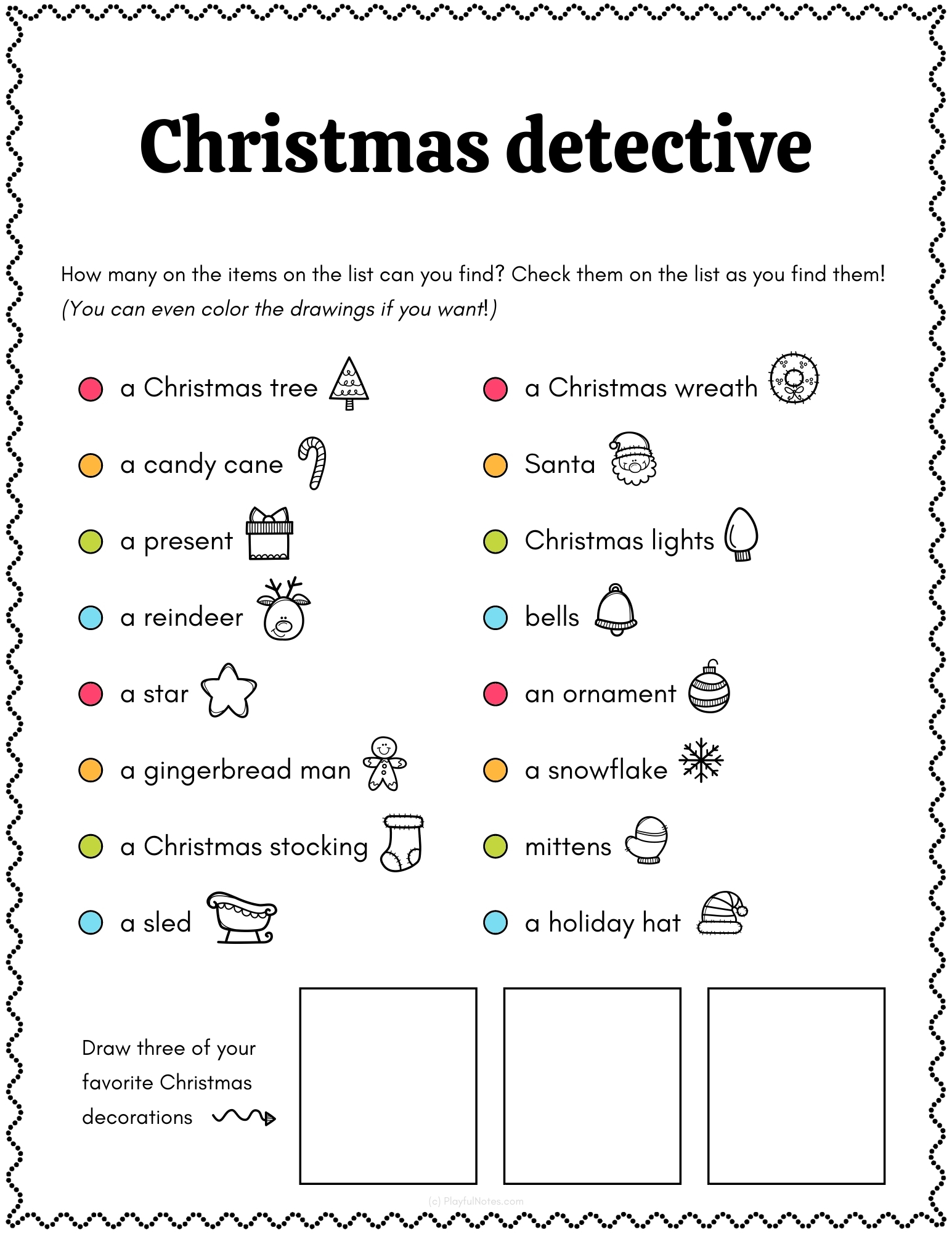 4 printable Christmas activities to try with your kids Playful Notes