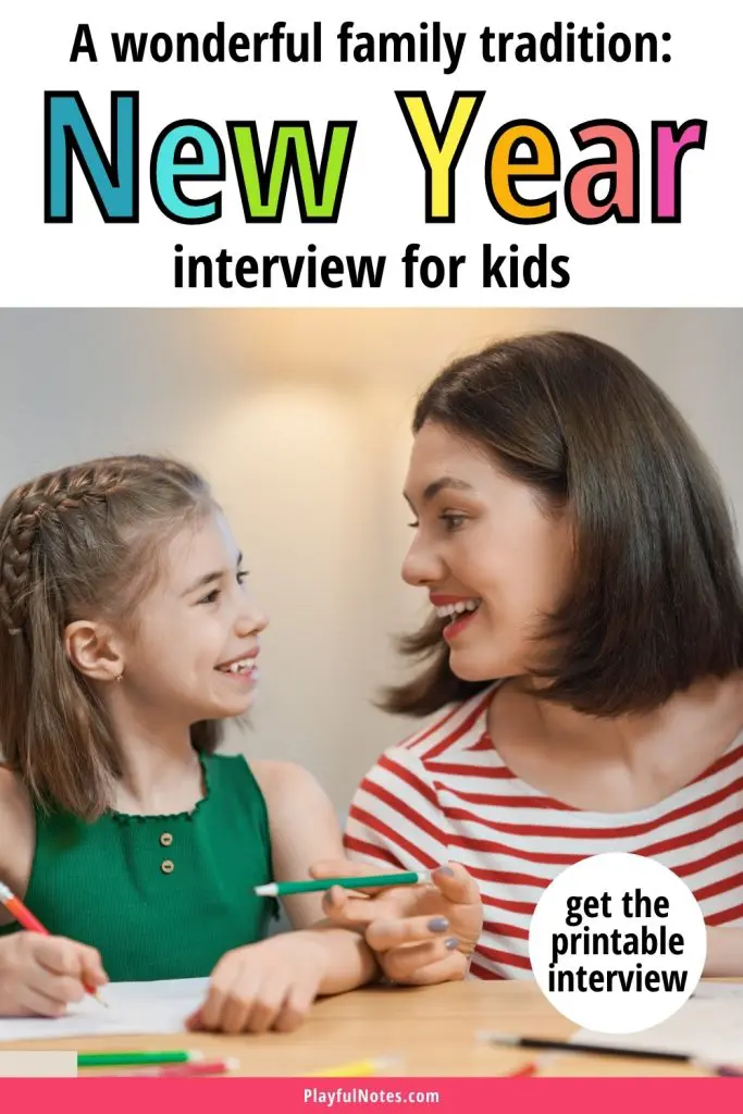 A New Year interview for kids is a wonderful way to capture precious memories! Download the printable interview and start this lovely tradition with your children!