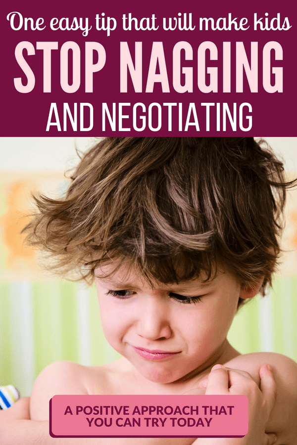 This one simple tip has helped me stop my child from nagging me and negotiating our rules all the time! It's so easy and it works every single time! #PositiveParenting #GentleParenting #ParentingTips