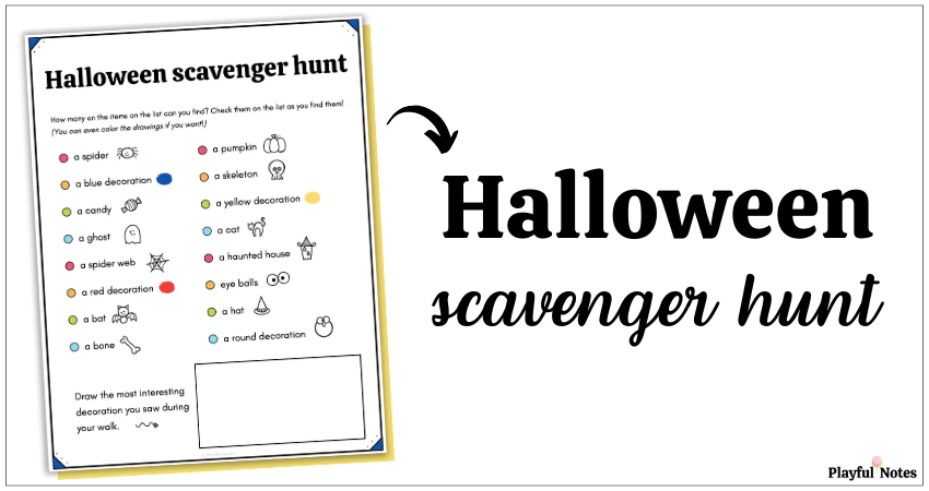printable halloween scavenger hunt