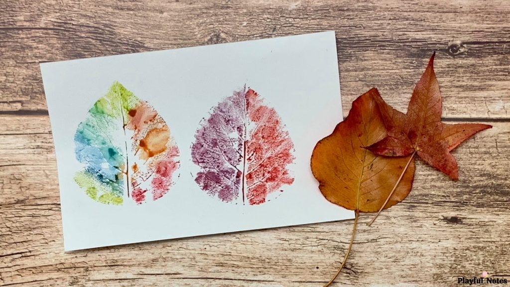 Leaf print art: A creative way to play with leaves – Playful Notes