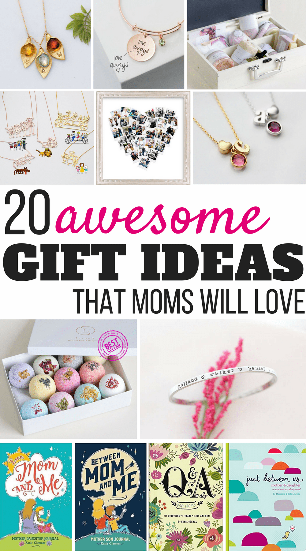 Best gifts for moms: If you are looking for an awesome gift for a mom, here is a list of unique ideas to inspire you! These are perfect for birthdays, Mother's Day, and any other special occasions! | Gift ideas for mom