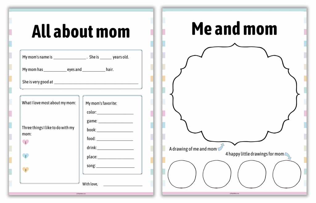 printable Mother's Day questionnaire