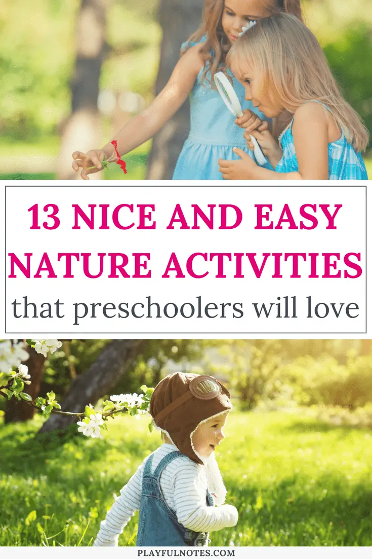 Nature activities for kids: Awesome activity ideas for toddlers and preschoolers - Young kids will love these ideas! #ActivitiesForToddlers #ActivitiesForPreschoolers