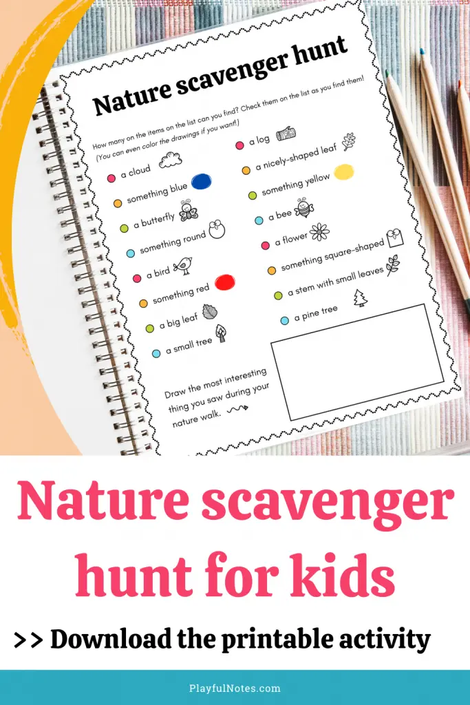 Nature scavenger hunt for kids: If you want to encourage your kids to explore nature, download the printable scavenger hunt and enjoy this activity with your child!
- Children activities