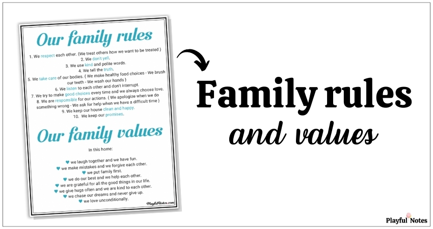 family rules and values