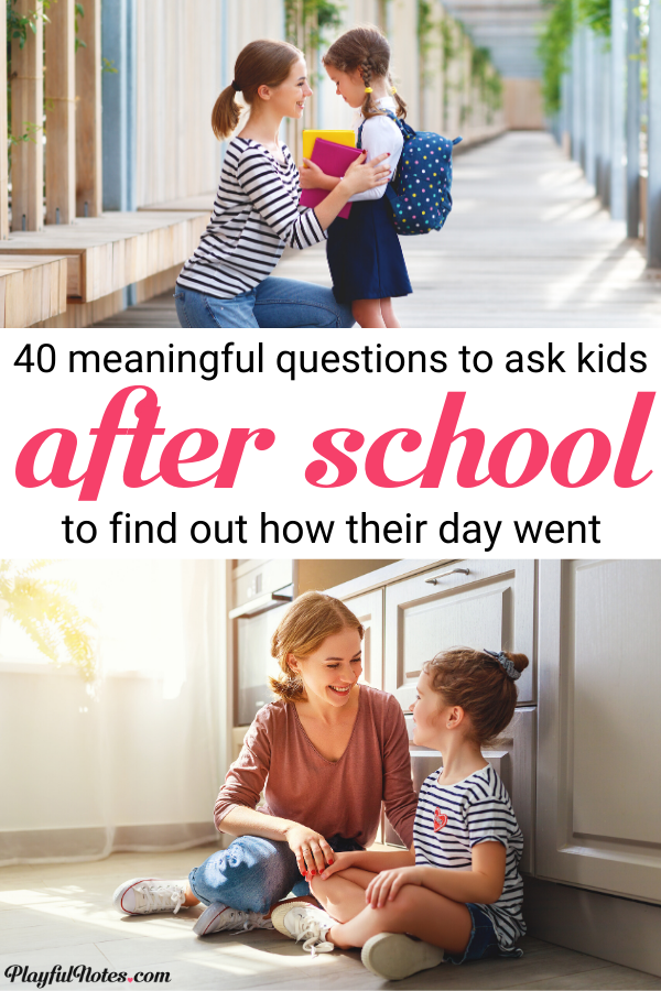 Discover a list of 40 meaningful questions to ask kids after school to encourage them to open up to you and talk about their day at school  --- Parenting tips | Advice for moms